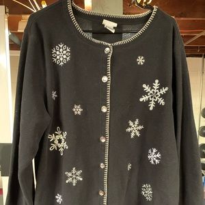 Black winter sweater